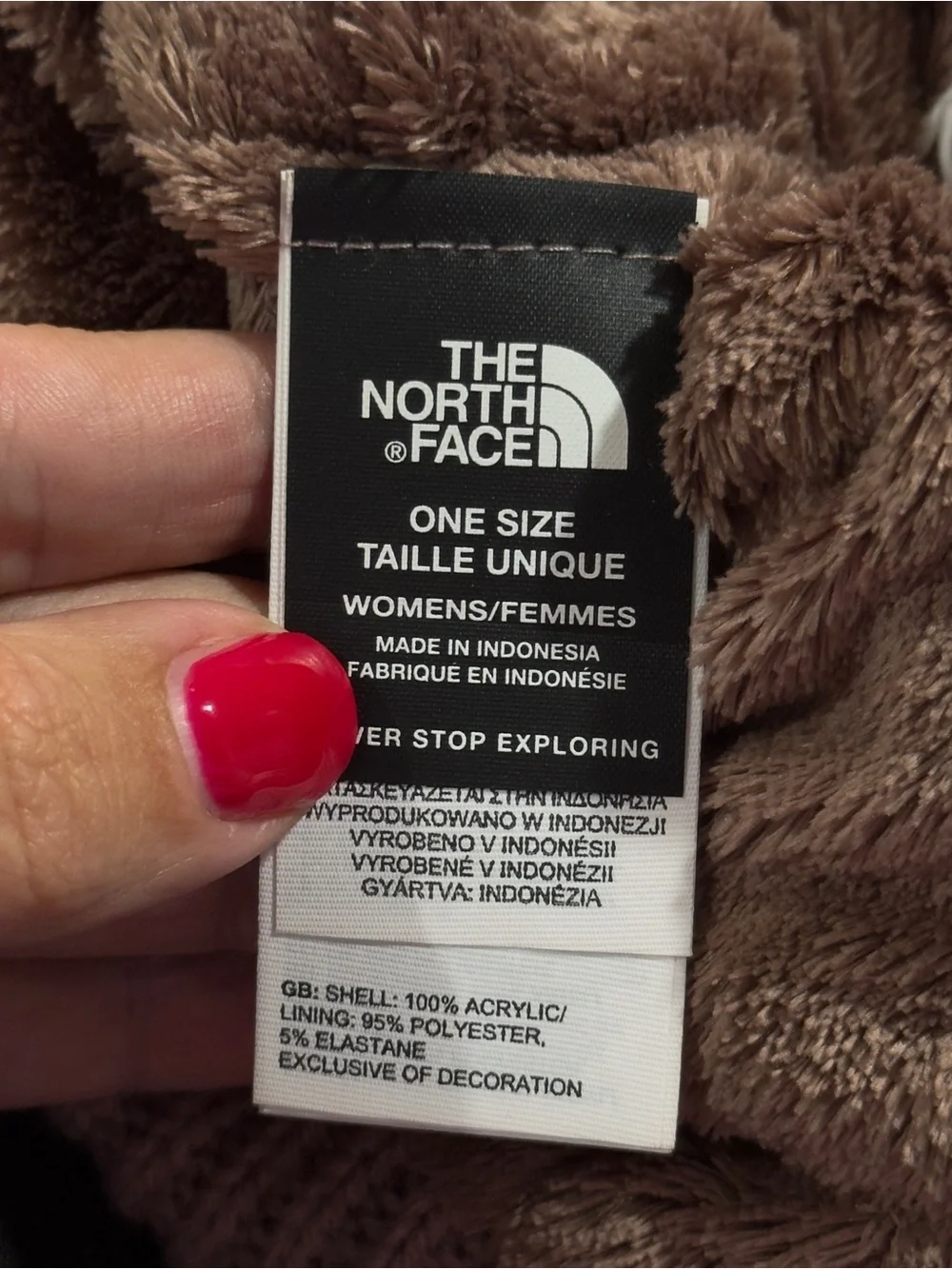 Women’s The North Face Mauve Taupe Knit Pom Beanie